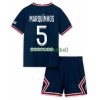 Maillot de Supporter Paris Saint-Germain Marquinhos 5 Domicile 2021-22 Pour Enfant